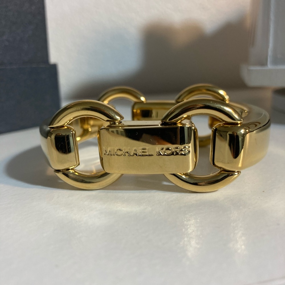 Micheal Kors Chunky Gold Link Statement Bracelet